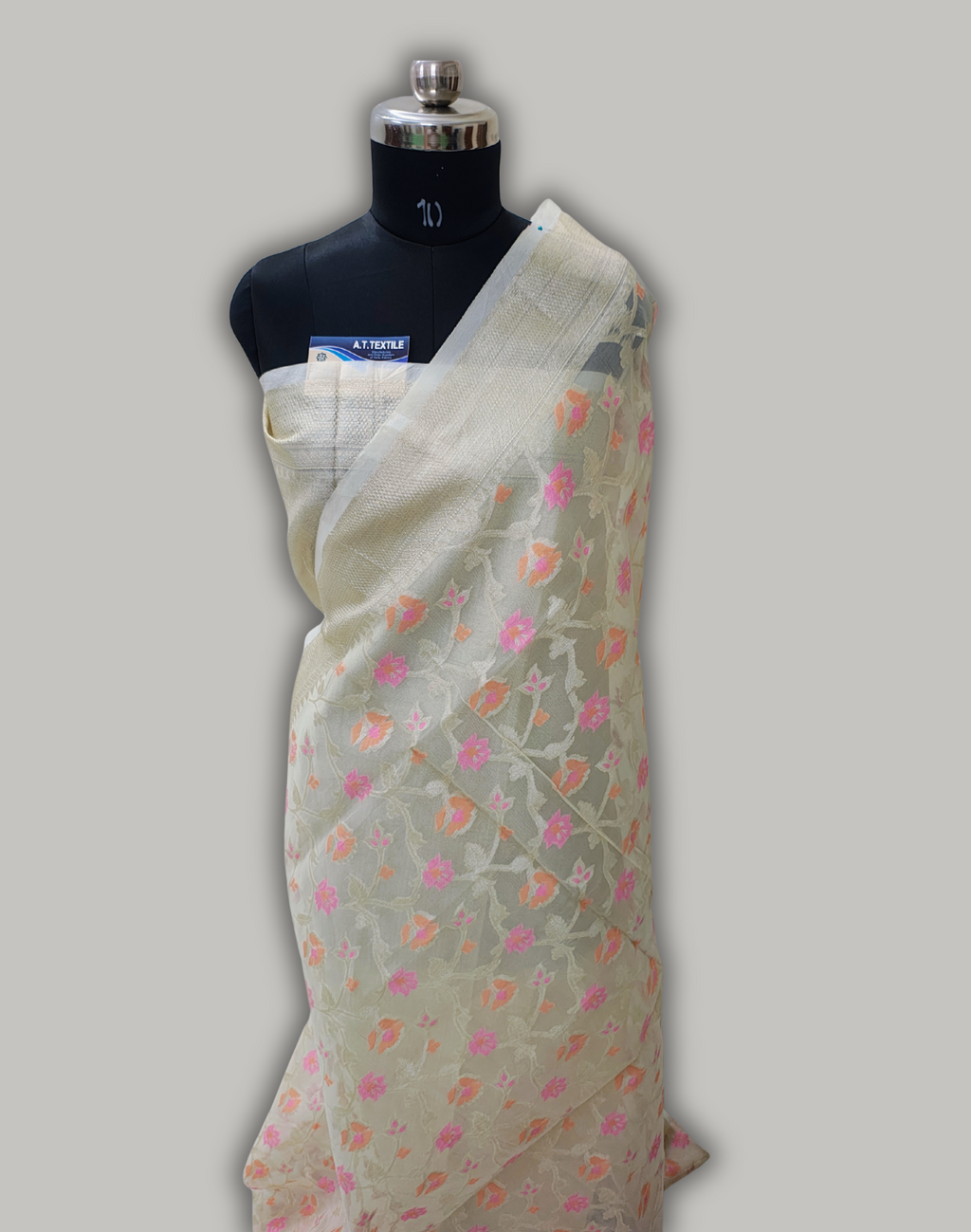 Banarasi Kota Silk Saree with Zari Border