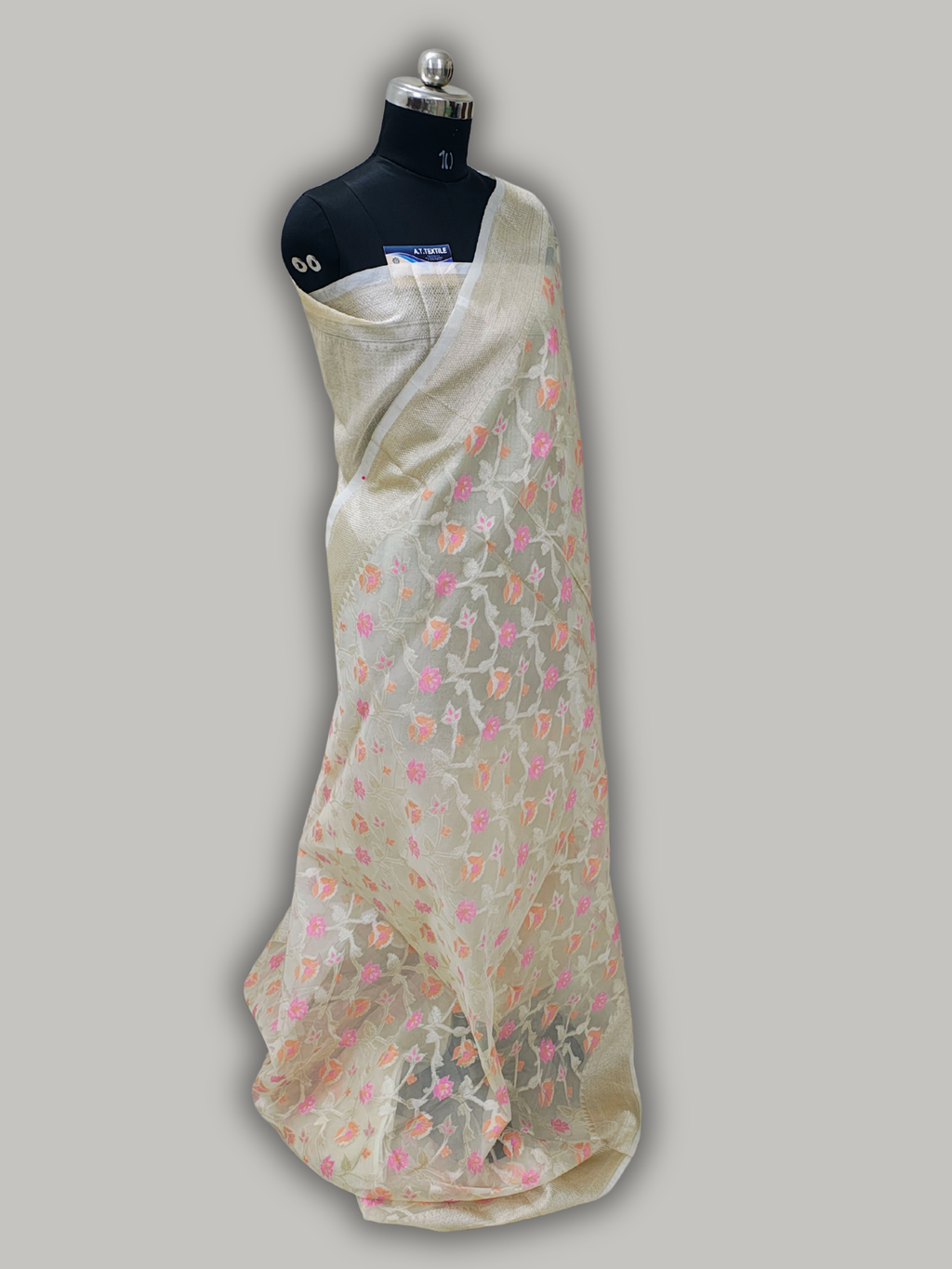 Banarasi Kota Silk Saree with Zari Border