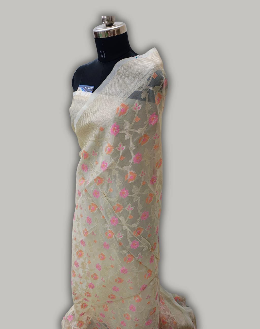 Banarasi Kota Silk Saree with Zari Border